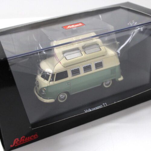 1:43 Schuco Volkswagen VW T1 Campingbus green/ white