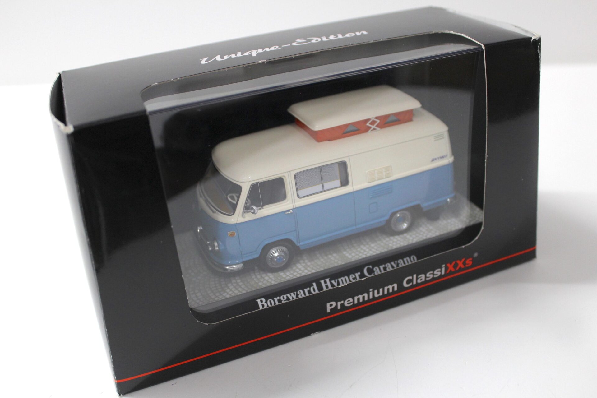 1:43 Premium ClassiXXs Borgward Hymer Caravano light blue/ white