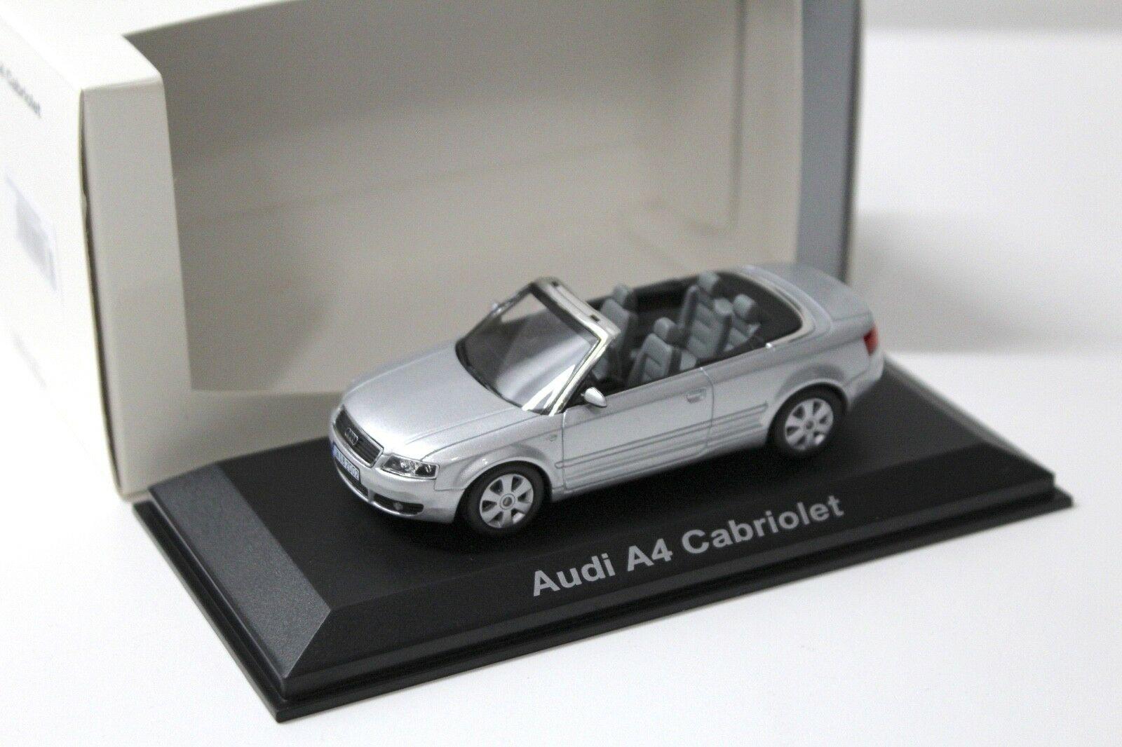 1:43 Norev Audi A4 Cabriolet silver DEALER VERSION
