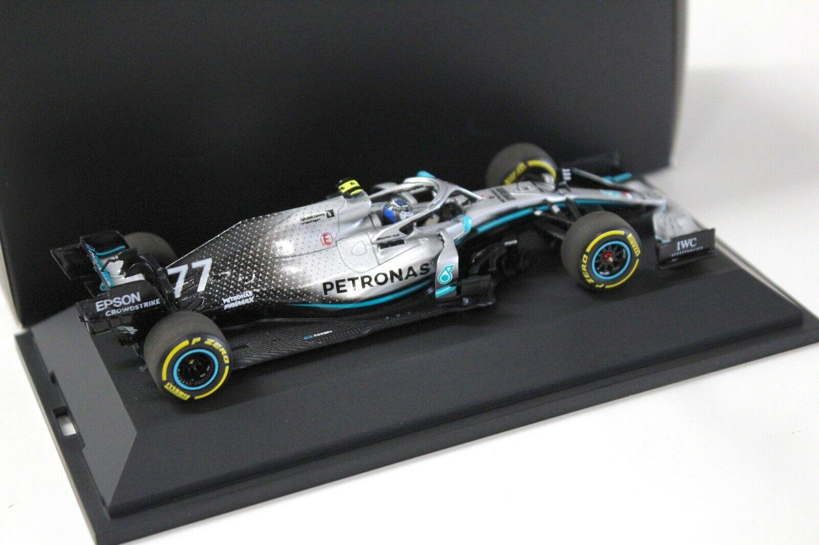 1:43 Minichamps Mercedes AMG Petronas F1 W10 EQ Bottas 2019 DEALER VERSION
