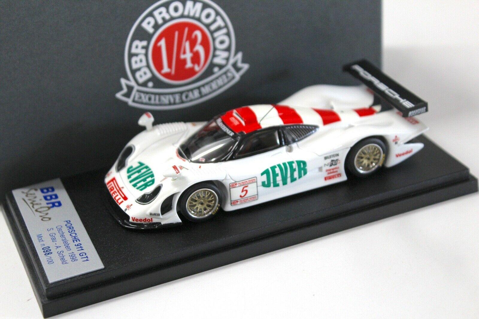 1:43 BBR Porsche 911 996 GT1 Oschersleben 1998 JEVER #5 white