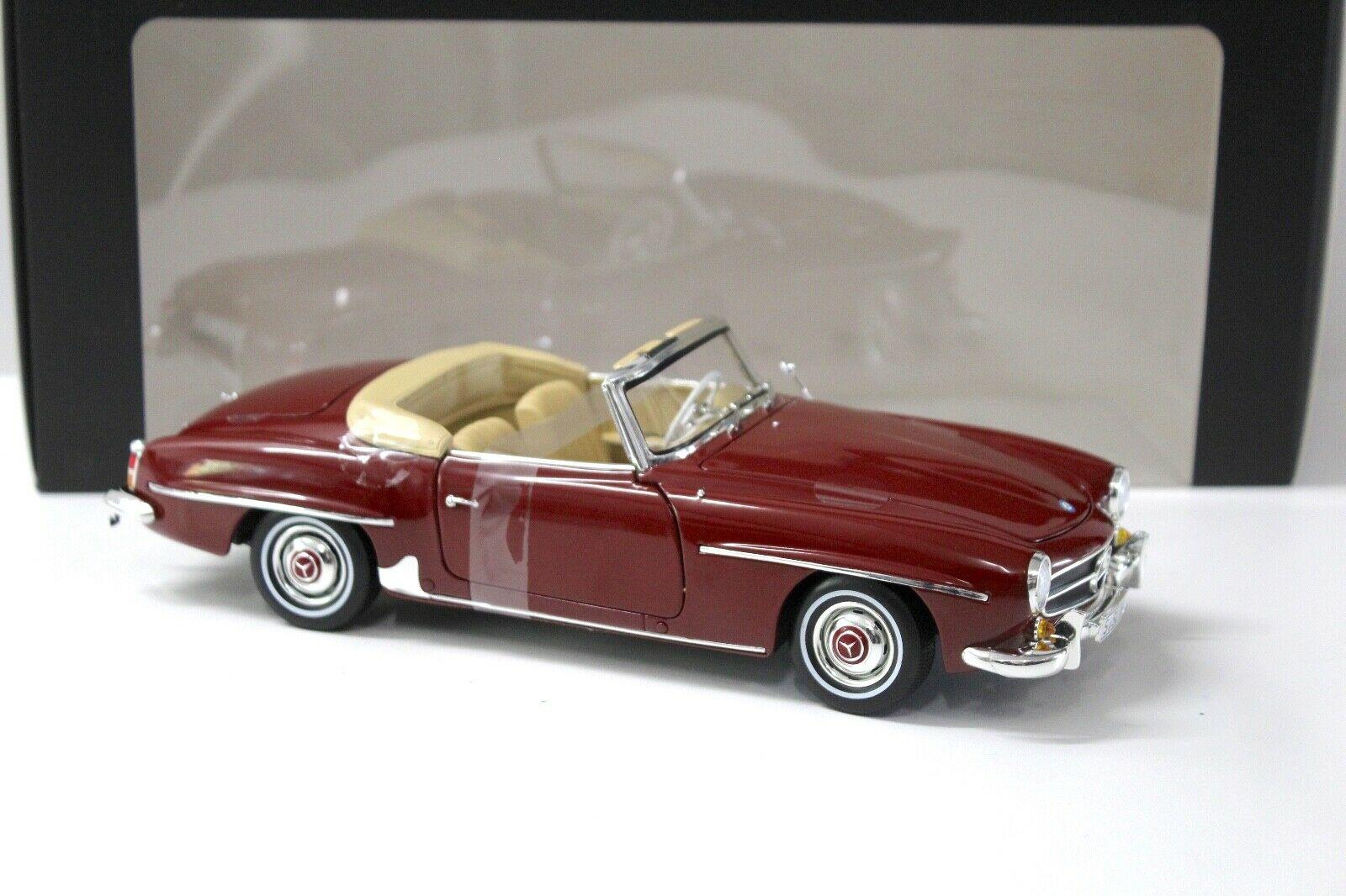 1:18 Norev Mercedes 190SL Cabrio W121 red DEALER VERSION