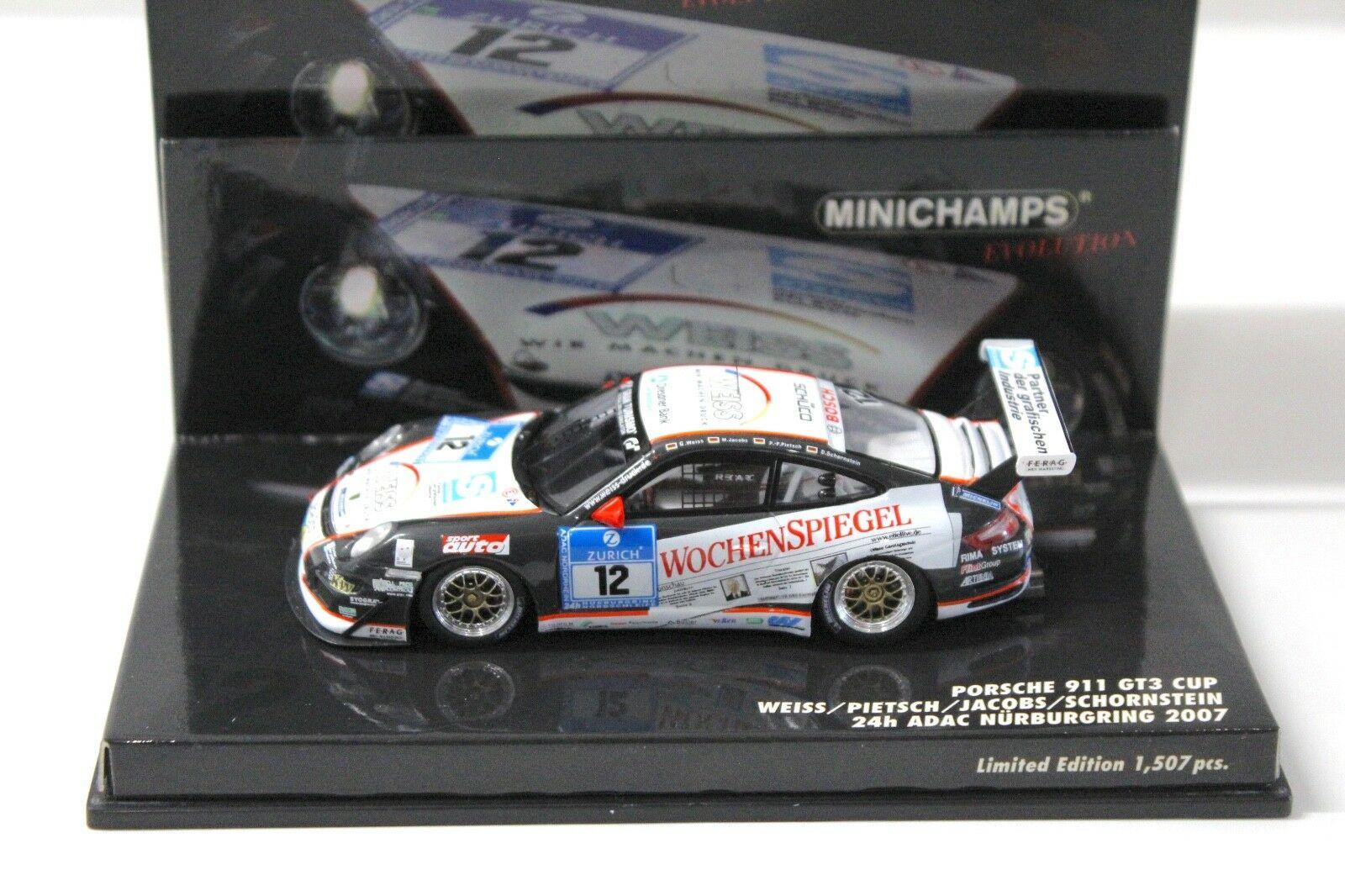 1:43 Minichamps Porsche 911 997 GT3 CUP 24h ADAC 2007 #12