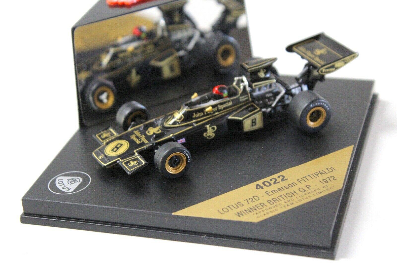 1:43 Quartzo Lotus 72D Fittipaldi #8 Winner British GP 1972