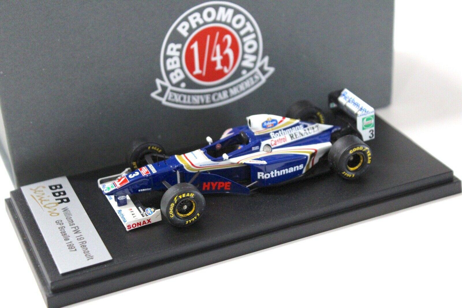 1:43 BBR F1 Williams Renault FW19 GP Brasile Villeneuve 1997