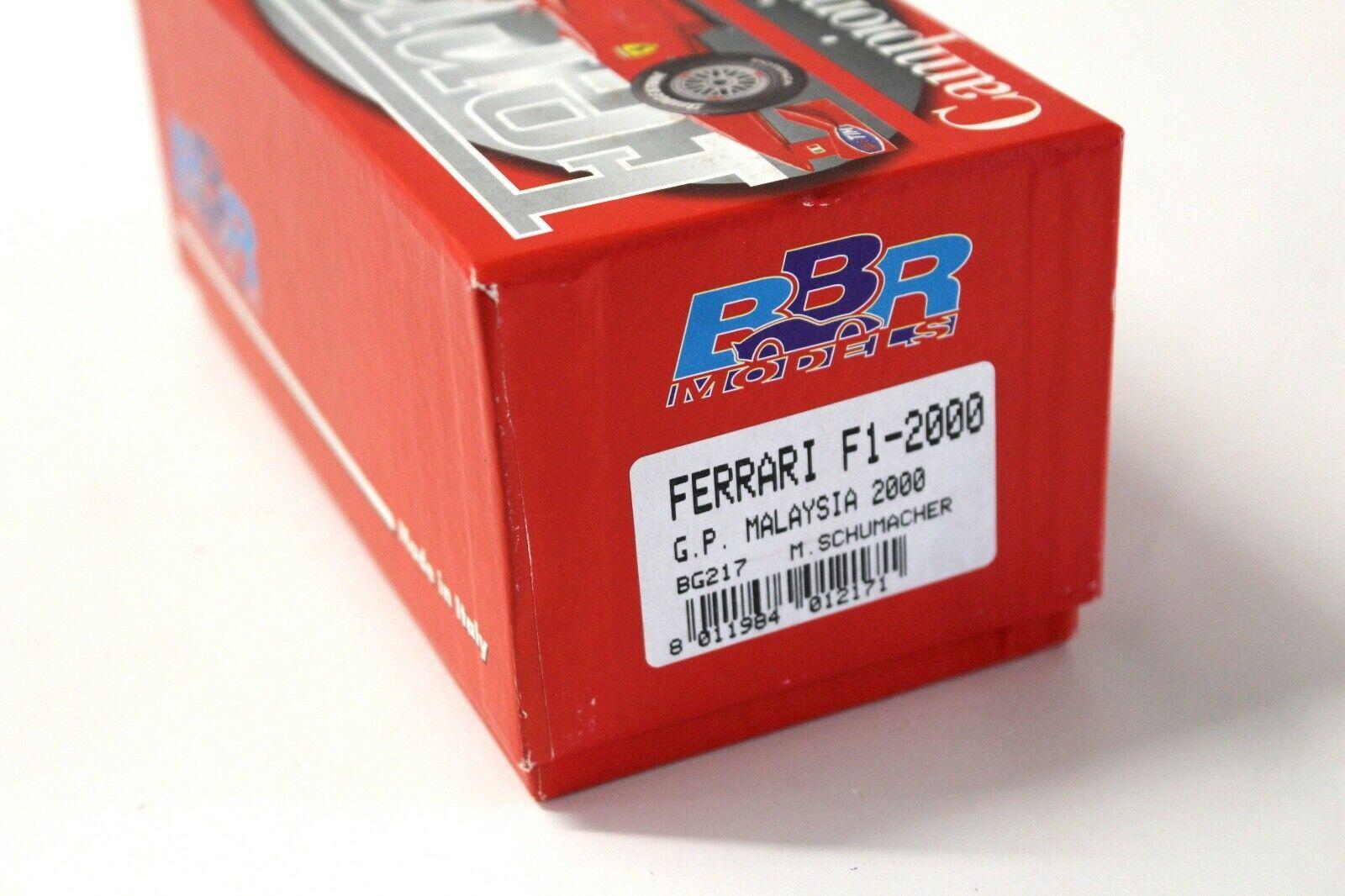 1:43 BBR Ferrari F1-2000 GP Malaysia M.Schumacher