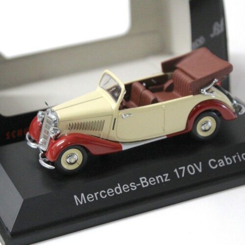 1:43 Schuco Mercedes 170V Cabrio beige/ red