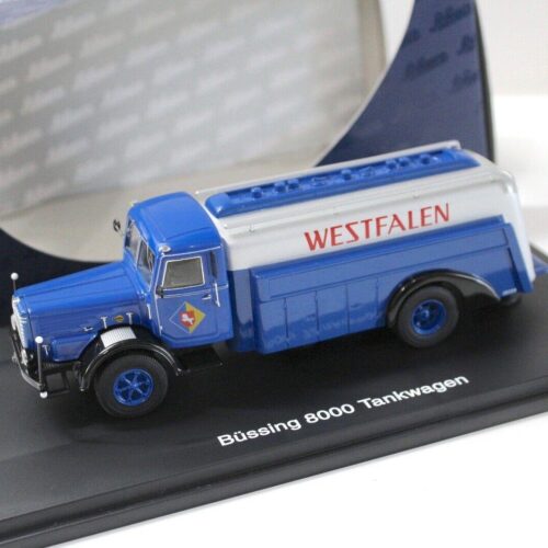 1:43 Schuco Büssing 8000 Tankwagen WESTFALEN blue