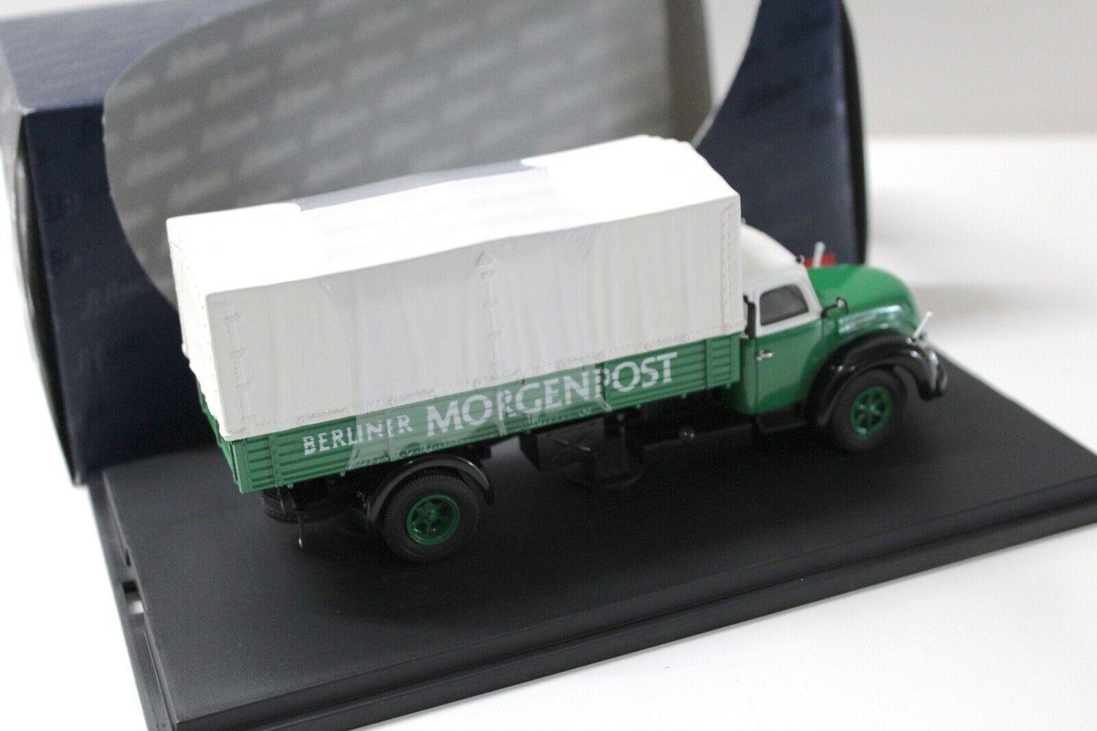 1:43 Schuco Magirus S6500 Plane Berliner Morgenpost green/ white