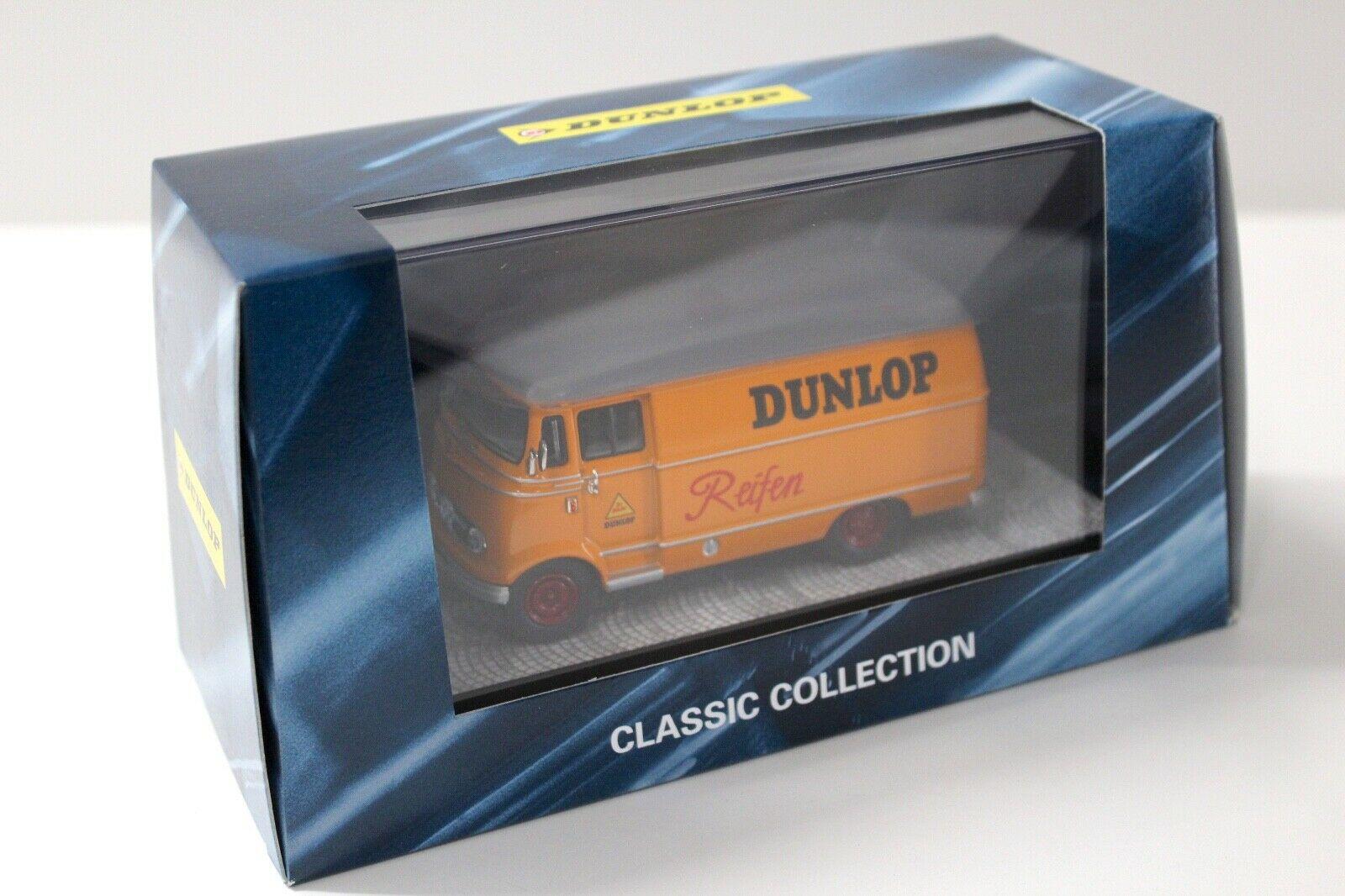 1:43 Schuco Mercedes L319 Kasten Dunlop Reifen orange