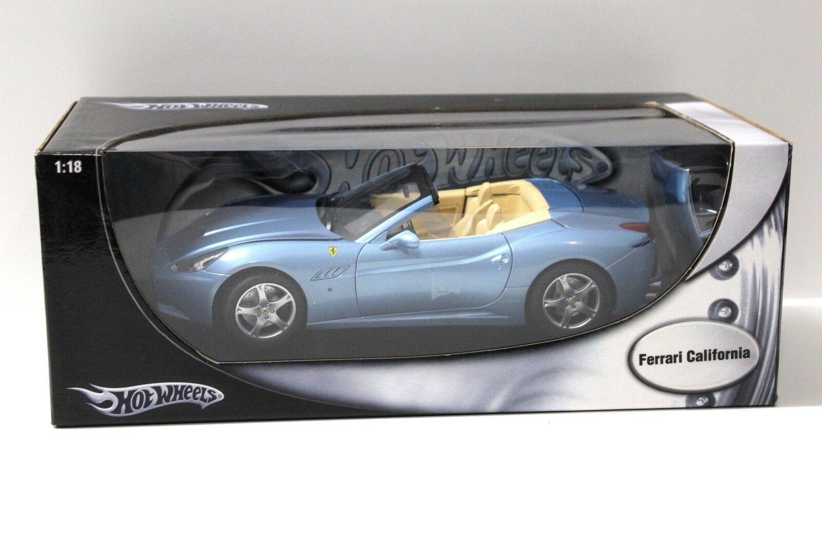 1:18 Hot Wheels Ferrari California Spyder blue