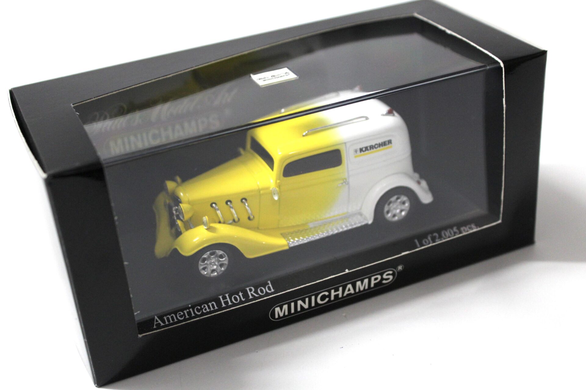1:43 Minichamps American Hot Rod yellow/ white KÄRCHER