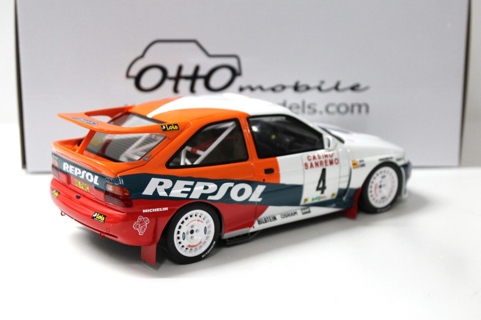 1:18 OTTO mobile OT844 Ford Escort Cosworth Gr.A 1996 San Remo C.Sainz Repsol