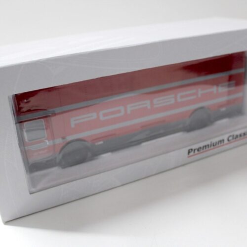 1:43 Premium ClassiXXs Mercedes O317 Renntransporter "PORSCHE" red