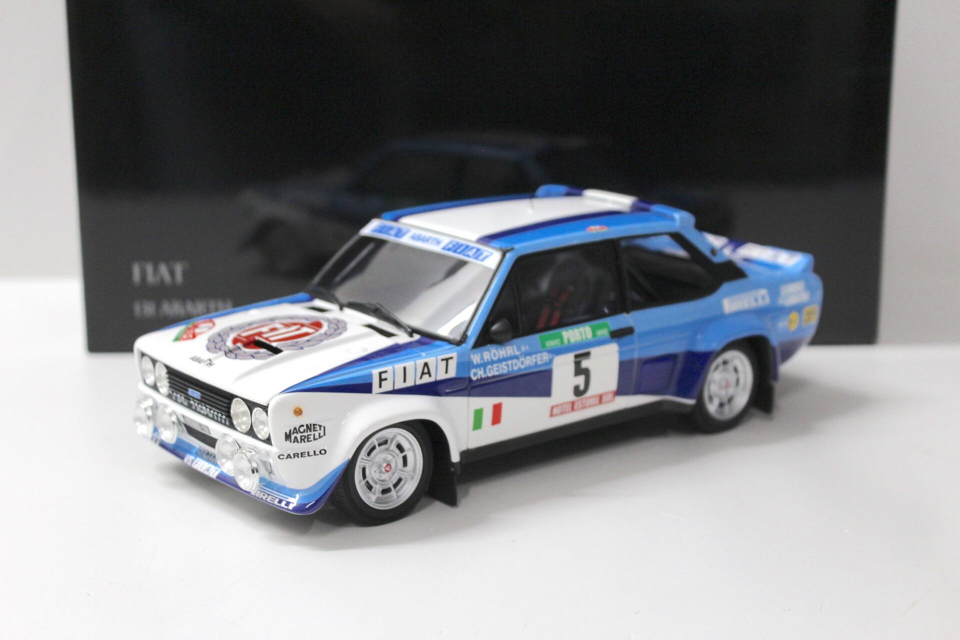 ID 52538 orig.jpg 1:18 Kyosho Fiat 131 ABARTH Rally Portugal 1980 Röhrl/ Geistdörfer #5