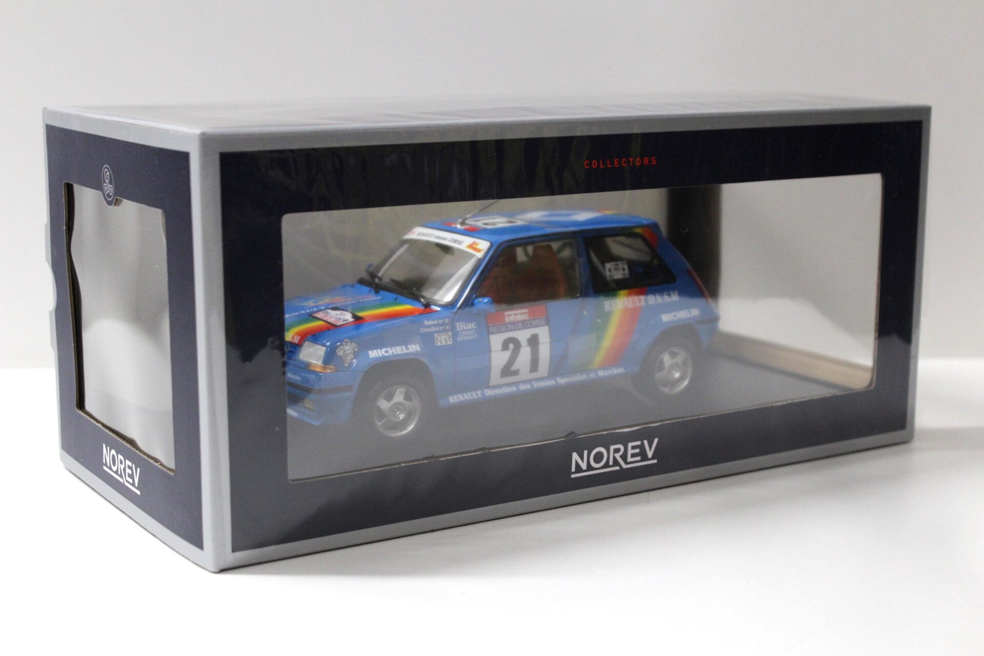 1:18 Norev Renault 5 R5 SuperCinq GT Turbo #21 Tour de Corse 1990