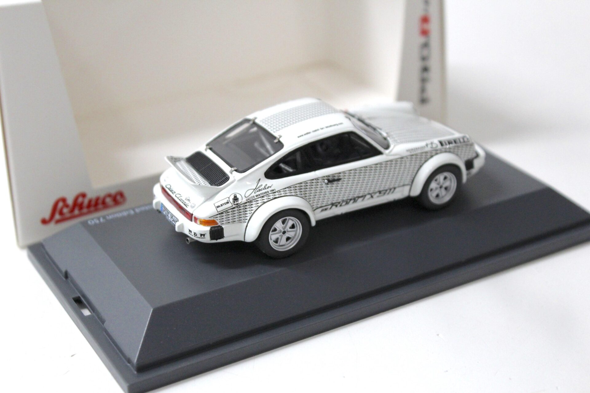 1:43 Schuco PRO.R43 Porsche 911 Diez Classic Walter Röhrl x911 Rallye white