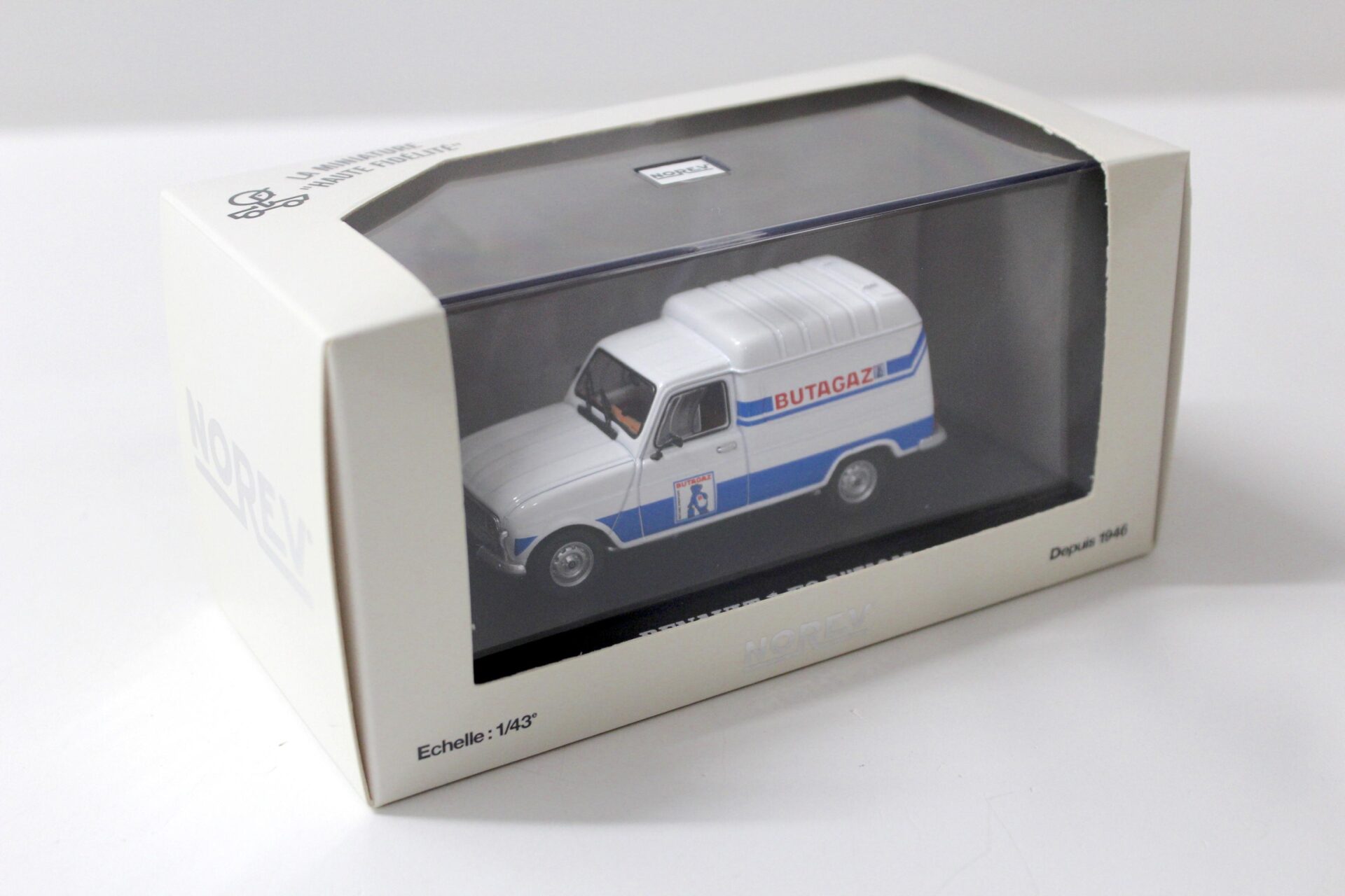 1:43 Norev Renault 4 F6 Butagaz white/ blue
