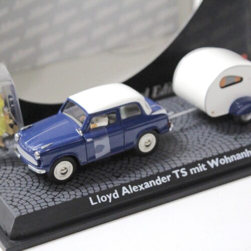 1:43 Schuco Lloyd Alexander TS mit Wohnanhänger blue/ white