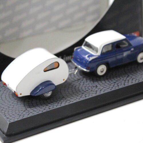 1:43 Schuco Lloyd Alexander TS mit Wohnanhänger blue/ white