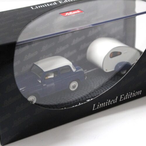 1:43 Schuco Lloyd Alexander TS mit Wohnanhänger blue/ white