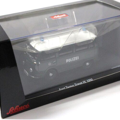 1:43 Schuco Ford Taunus Transit FK 1000 "Polizei Hamburg" dark green