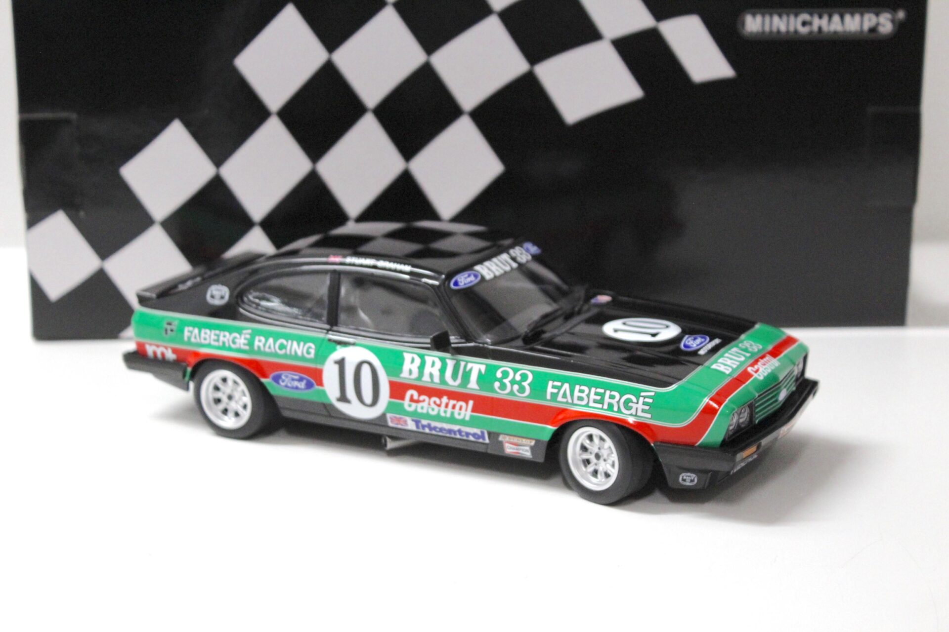 1:18 Minichamps Ford Capri 3.0S Faberge Racing #10 CASTROL Graham 2nd Place BSCC 1979