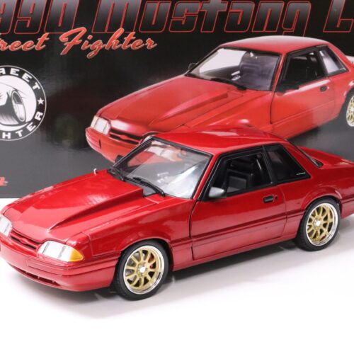 1:18 GMP 1990 Ford Mustang LX Coupe Street Fighter red metallic