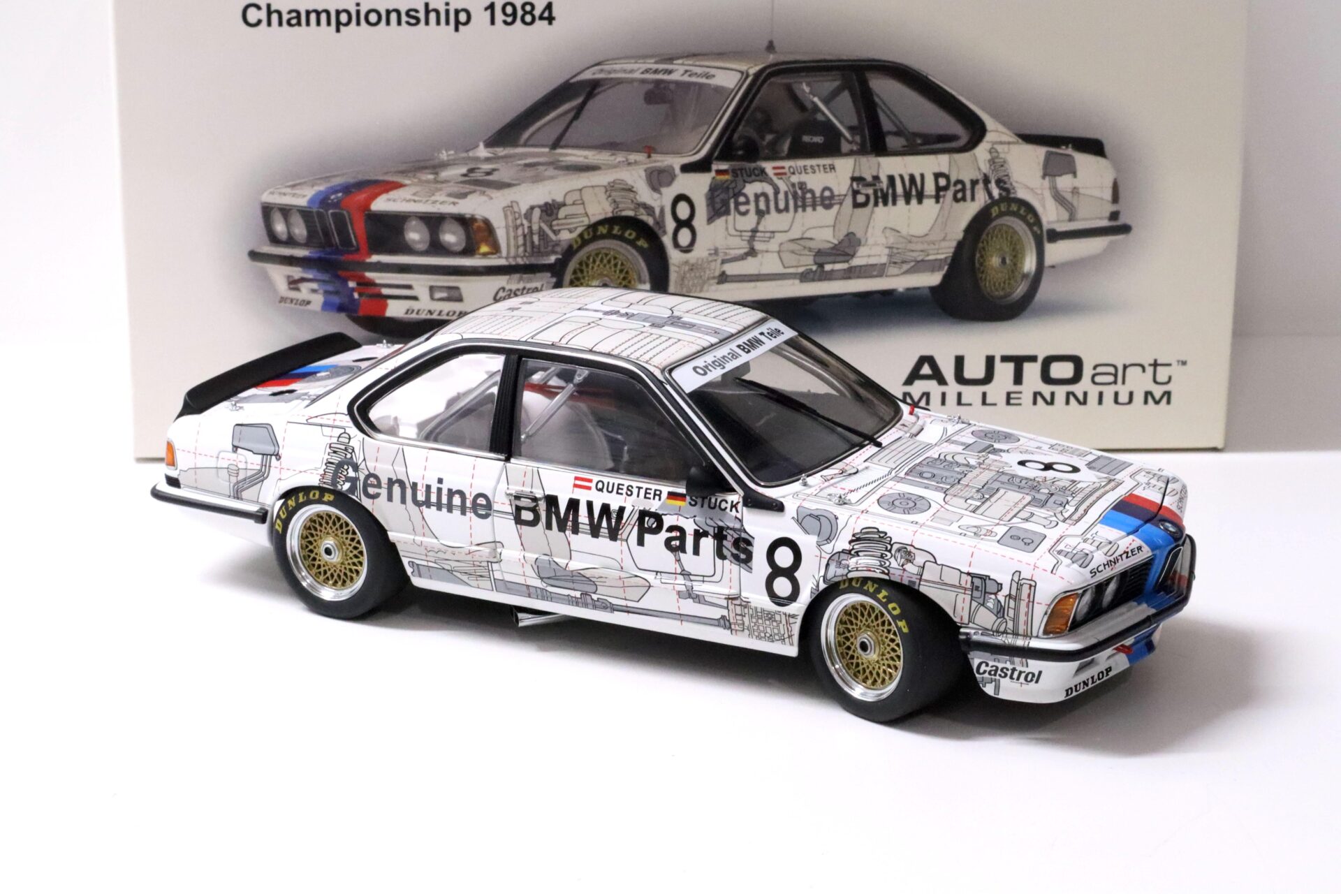 1:18 AUTOart BMW 635 CSi European Touringcar Championship 1984 Quester #8