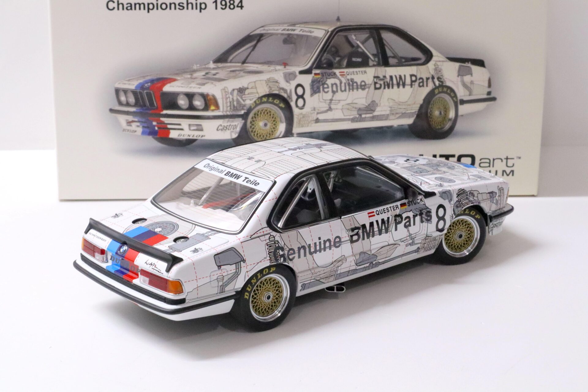 1:18 AUTOart BMW 635 CSi European Touringcar Championship 1984 Quester #8