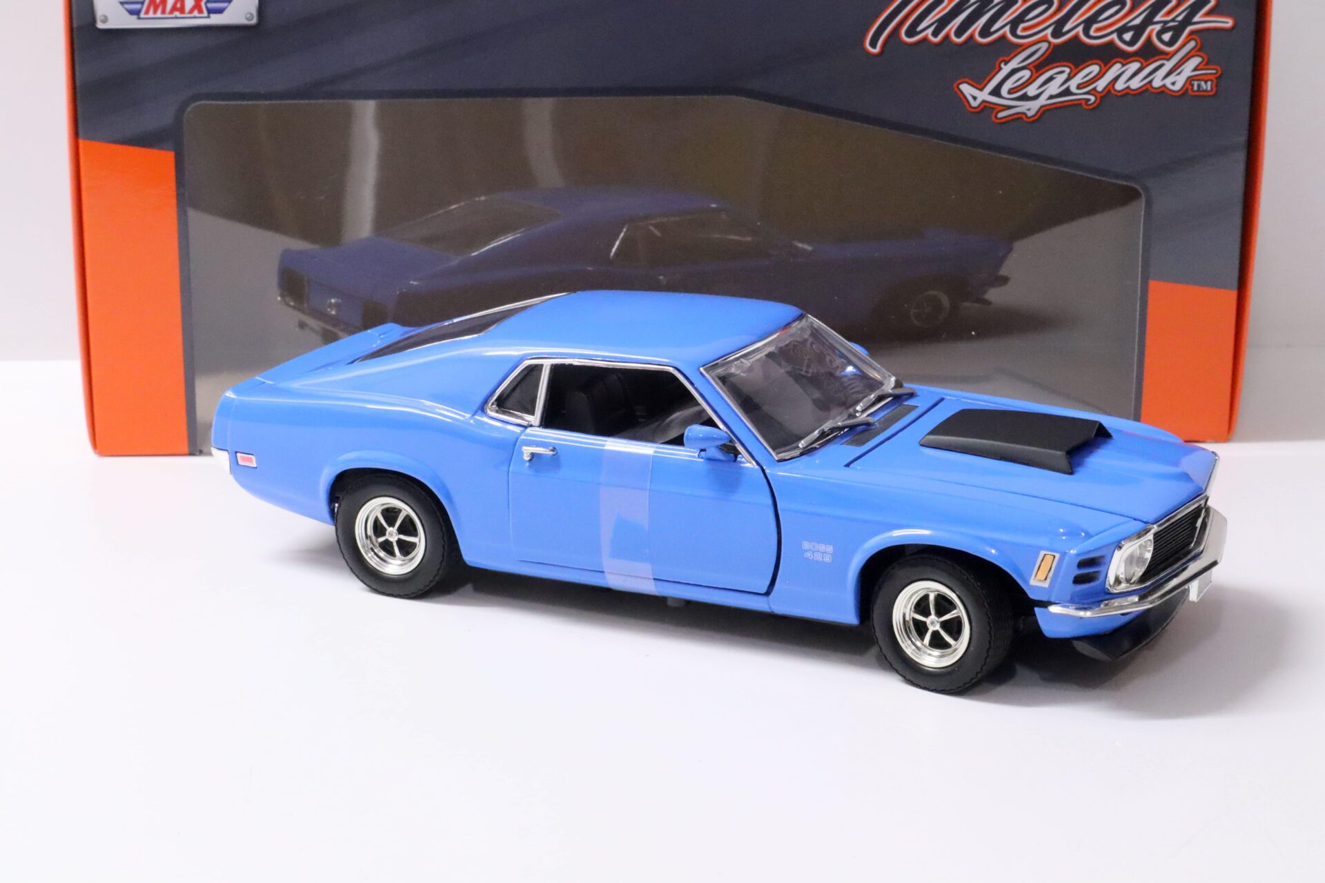 1:18 Motor Max 1970 Ford Mustang Boss 429 Coupe blue