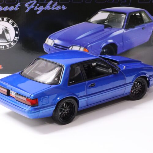 1:18 GMP 1990 Ford Mustang 5.0 LX Coupe Street Fighter blue metallic
