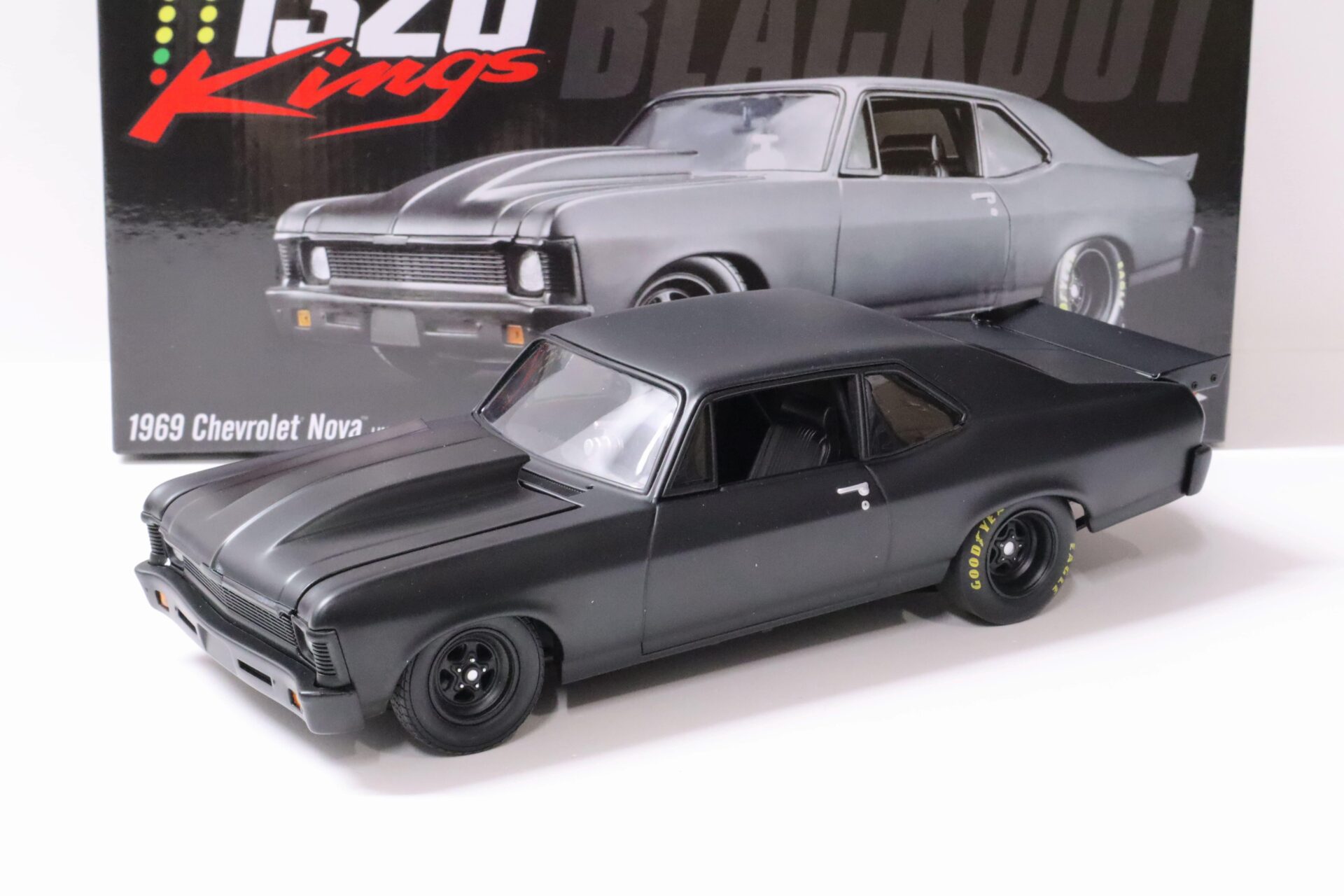 1:18 GMP 1969 Chevrolet Nova Coupe 1320 Kings matt black