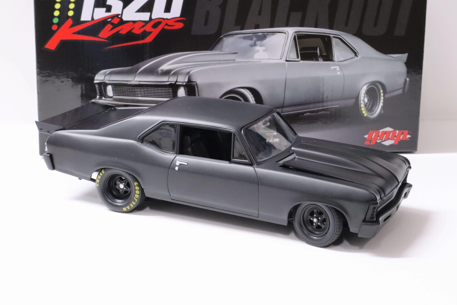 1:18 GMP 1969 Chevrolet Nova Coupe 1320 Kings matt black