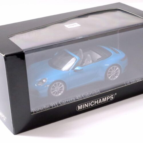 1:43 Minichamps Porsche 911 (992) Carrera 4S Cabriolet 2019 Miami blue
