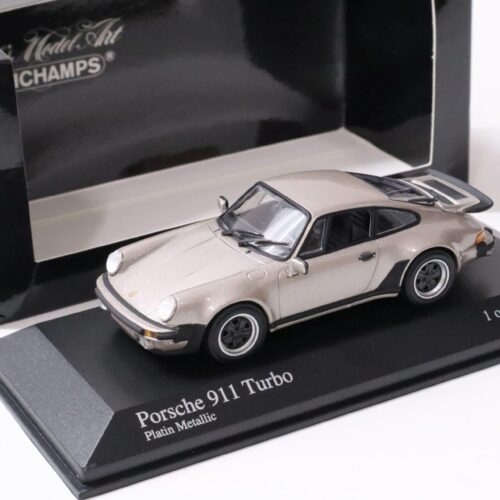 1:43 Minichamps Porsche 911 Turbo Coupe 1977 G-Modell Platin metallic