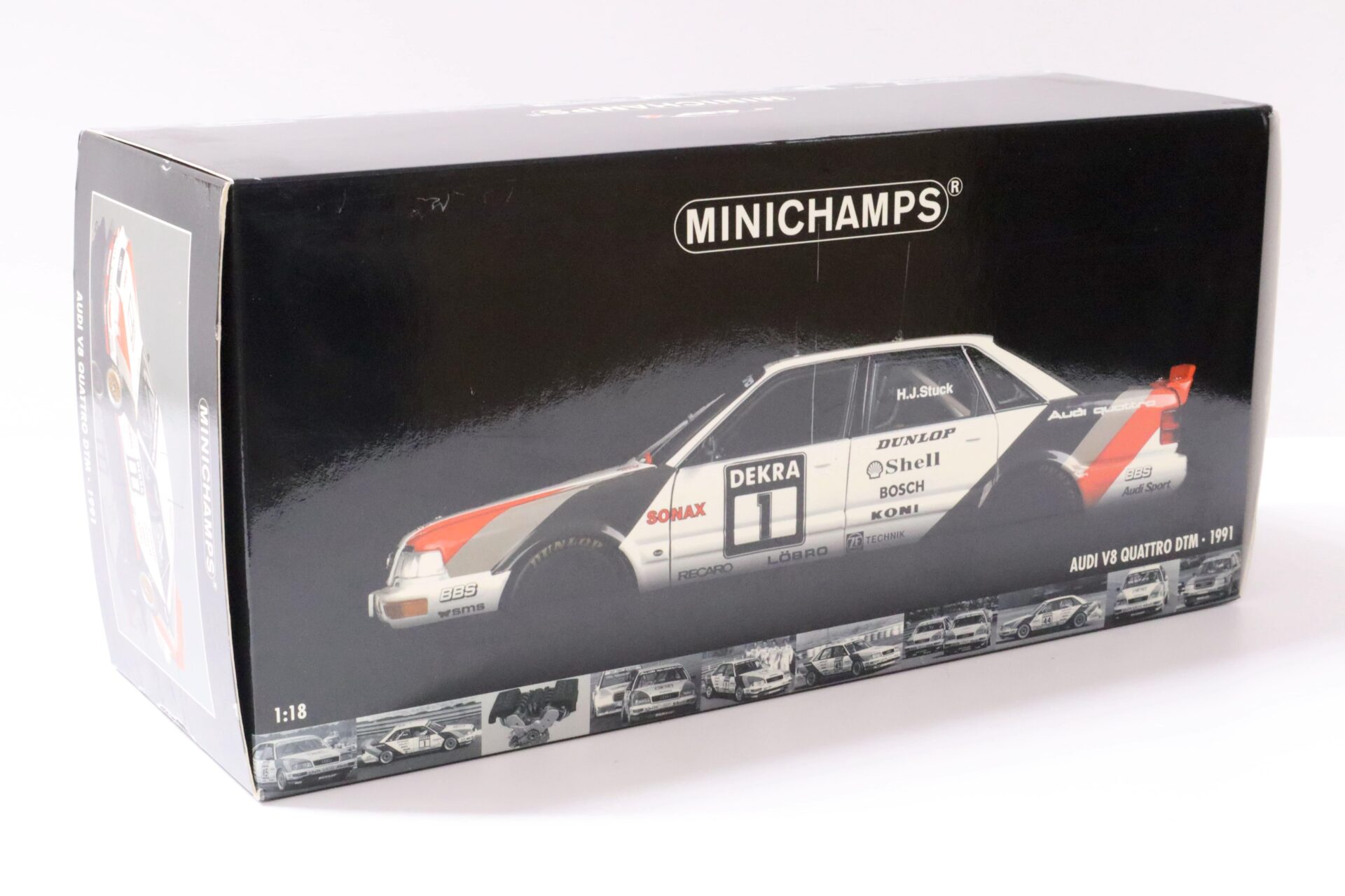 1:18 Minichamps Audi V8 Quattro DTM 1991 Team SMS #1 Hans-Joachim Stuck
