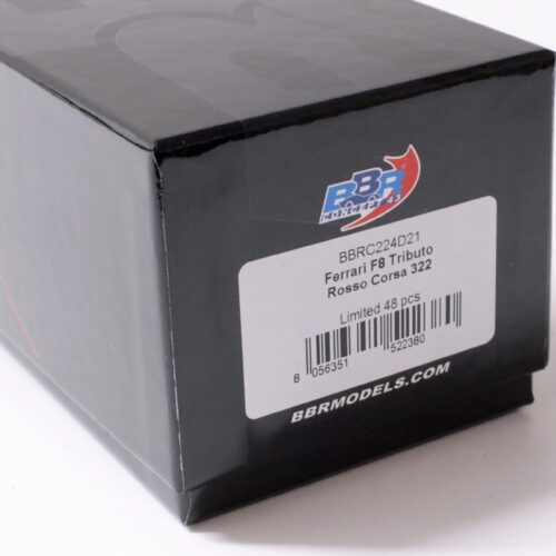 1:43 BBR Ferrari F8 Tributo Coupe Rosso Corsa 322/ silver wheels - Limited 48 pcs. - Image 3