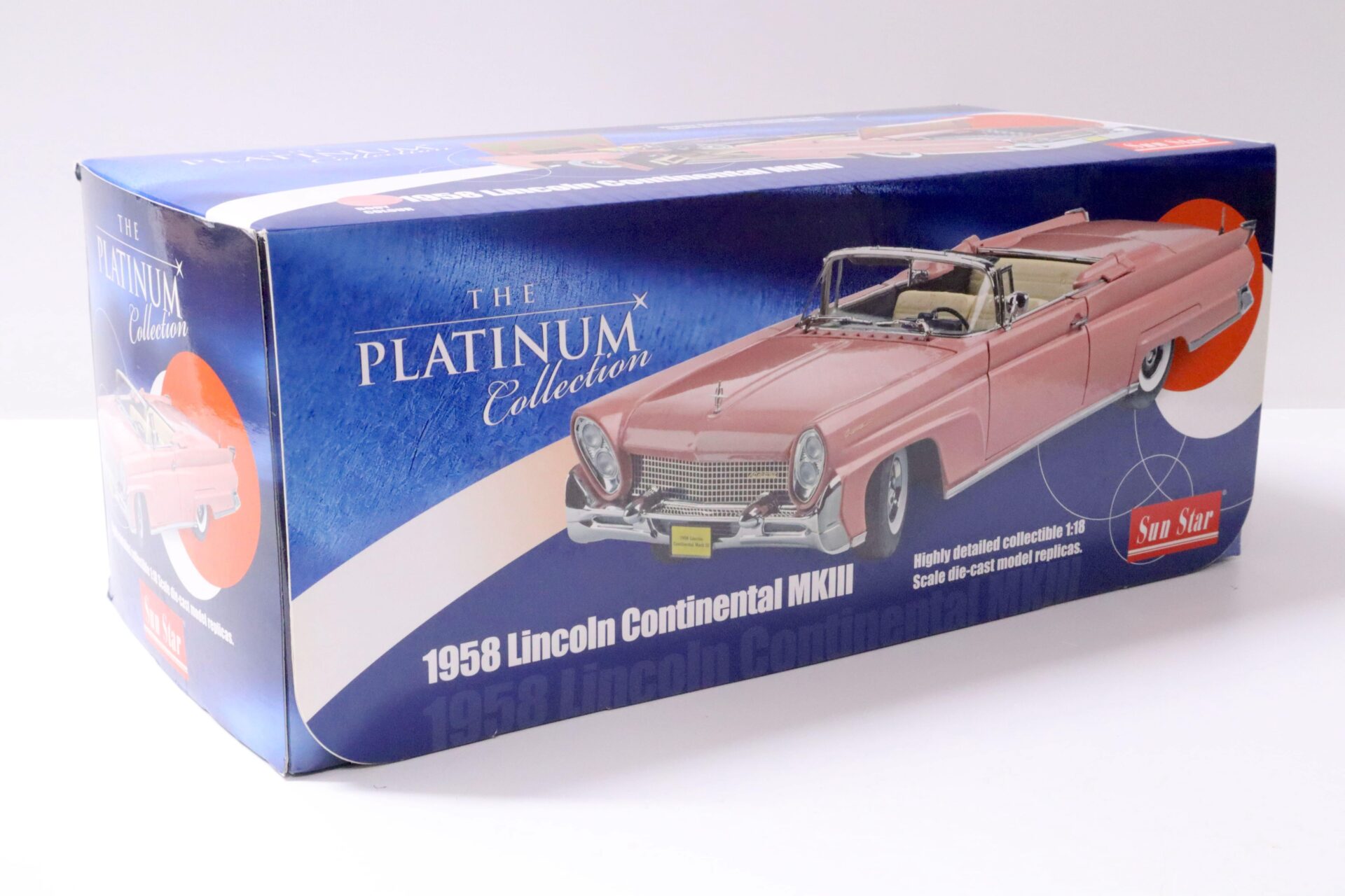 1:18 Sun Star 1958 Lincoln Continental MKIII Convertible Autumn Rose