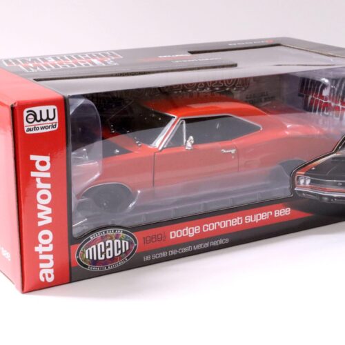 1:18 Auto World 1969 1/2 Dodge Coronet Super Bee MCACN red/ black