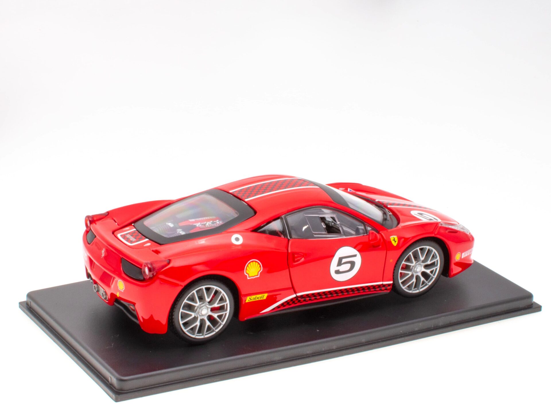1:24 Hachette Bburago Ferrari Collection Ferrari 458 Challenge #5 red 2010 with display