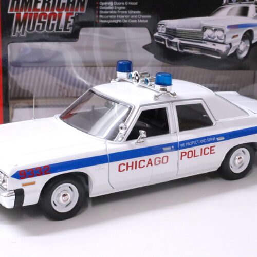 1:18 Auto World 1974 Dodge Monaco Chicago Police Car white