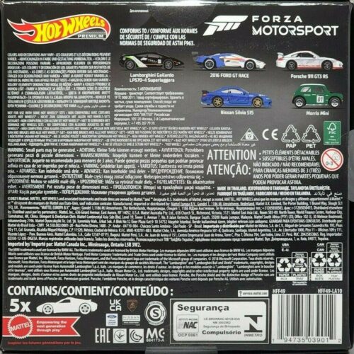 1:64 Hot Wheels Premium 2022 Forza Motorsport 5 Pack Box Set Real Riders HFF49