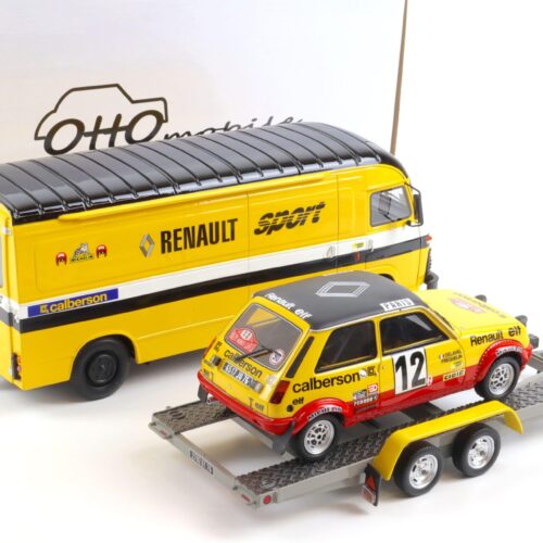 1:18 OTTO mobile OT332 Rally Set Monte Carlo 1978 Saviem SB2 + Renault + Trailer - Image 2