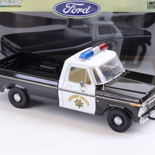 1:18 Greenlight 1975 Ford F-100 Pick-Up Highway Patrol black/ white