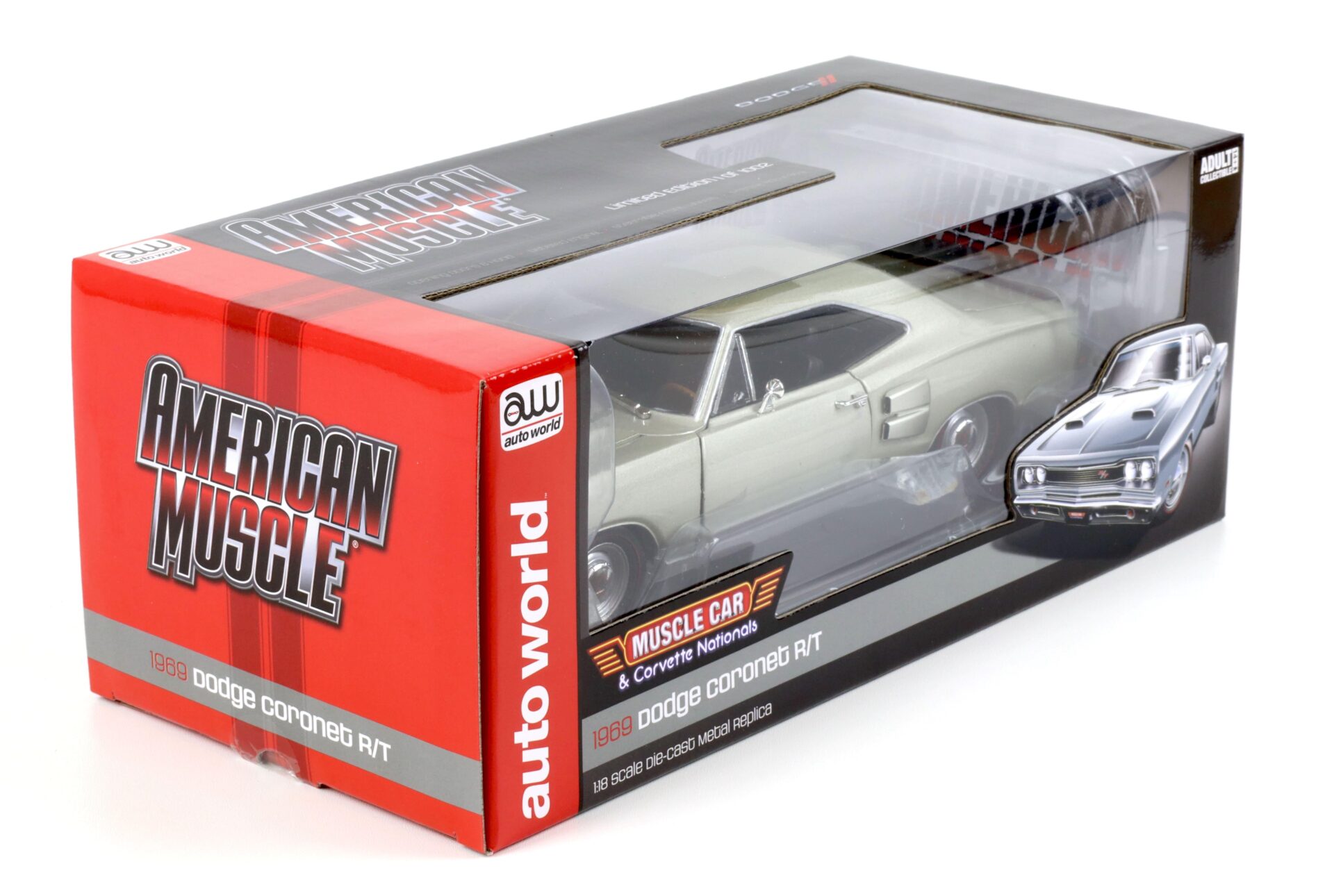 1:18 Auto World 1969 Dodge Coronet R/T Coupe light green metallic