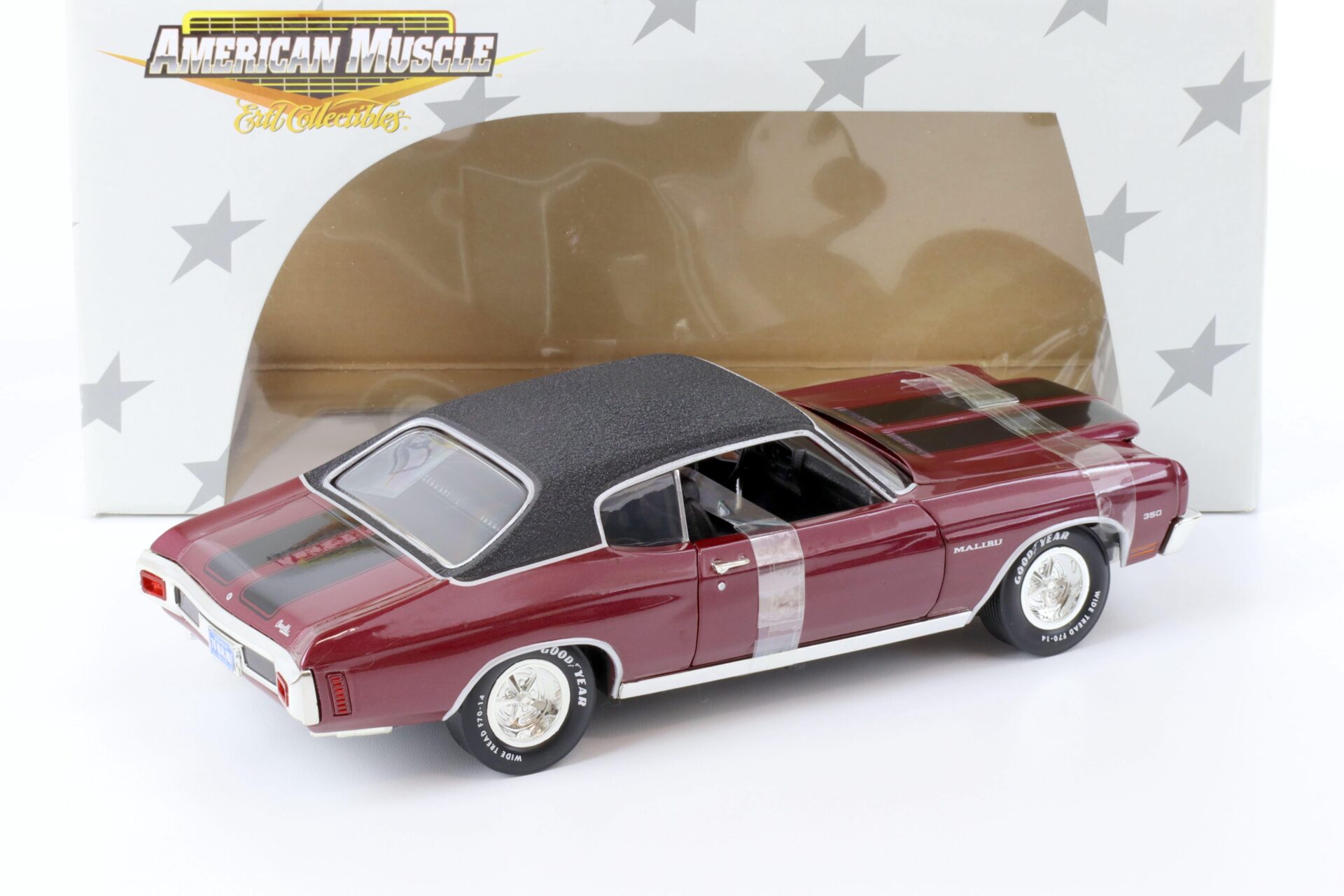 1:18 ERTL Elite 1970 Chevrolet Malibu 350 Coupe burgundy red/ black roof