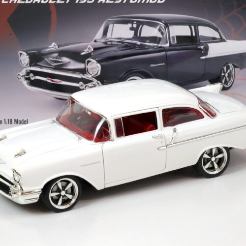 1:18 ACME 1957 Chevrolet Bel Air 150 Custom Restomod HOURGLASS all white