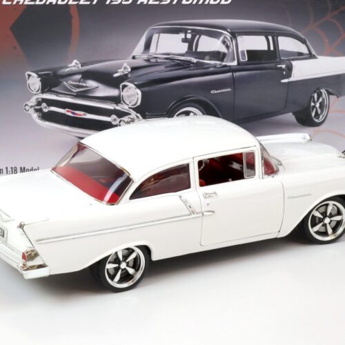 1:18 ACME 1957 Chevrolet Bel Air 150 Custom Restomod HOURGLASS all white