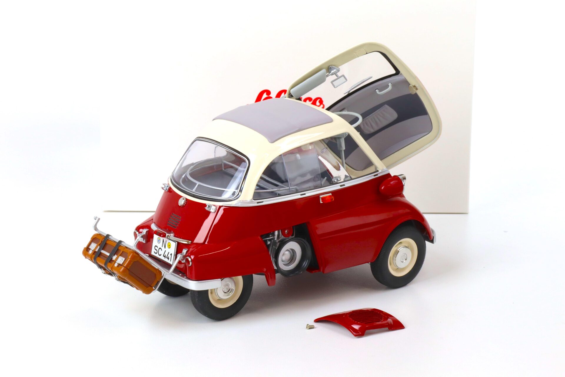 1:12 Schuco BMW Isetta Export with closed Softtop red/ white 450672000
